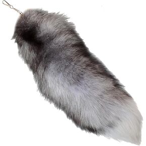 Fluffy Therian Fox Tail Keychain - Soft Plush Accessory for Cosplay, Ren Faire, and Everyday Use - Detailed Design