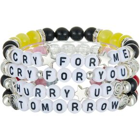 Punk Hurry Up Bracelet Cry for Me Concert Outfit Match Bracelet for Fans Gift Women Men