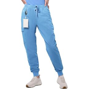 Peelz Arabella 5-Pocket Jogger Scrub Pants for Women - Elastic Waistband, Soft Joggers Women’s Scrubs, Slim Fit