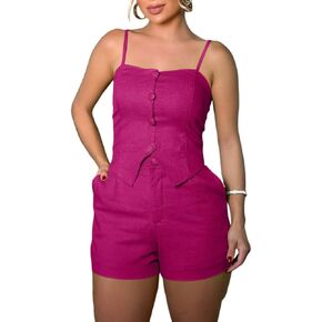 CHICME Women’s 2 Piece Outfits Sleeveless Tank Top and High Waisted Shorts Set Summer Vocation Matching Set