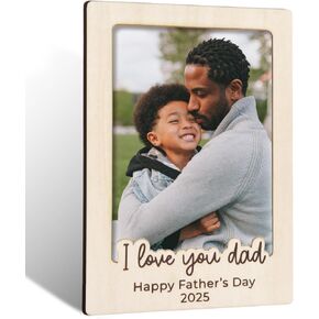 Daddy No One Measure Up To You Picture Frame With Magnet - 4x6 Magnet Picture Frames For Fridge - Father's Day Gifts For Dad From Daughter, Son - Dad Birthday Gifts - Happy Fathers Day Gift