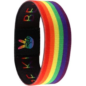 Rainbow LGBT Pride Bracelet for Women Men, Stretch Elastic Band, LGBTQ Wristbands for Pride Month Decorations, Trans Lesbian Accessories Outfits Merch Gifts