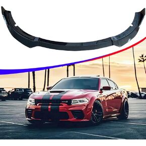الشفة الأمامية متوافقة مع 2015-2023 الشاحن SRT الأمامي الوفير الشفاه المفسد الهواء طقم جسم الذقن طقم Spiltter Dodge Charger SE RT SXT GT Sport Style