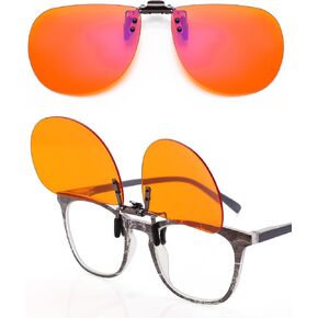 Blue Light Clip-On Glasses for Over-Eyeglasses | Anti-Fatigue Gaming & Computer Use | Lightweight & Universal Fit