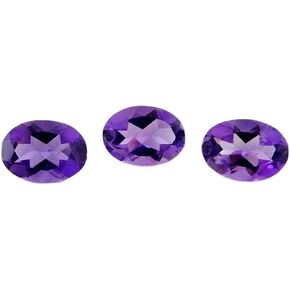 Natural Amethyst Blue Topaz Citrine Garnet Peridot 5x7mm oval faceted brilliant cut AAA quality loose calibrated gemstones for jewelry making Mix Color Box Pack of 3 stone