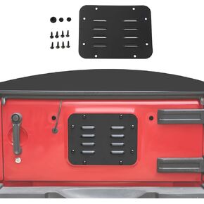 لجيب JEP JK Tailgate Veat Plate Cover ملاءمة لجيب Wrangler JK JKU 2007-2017 سوداء إطارات حذف الإطارات الحذف الأسود