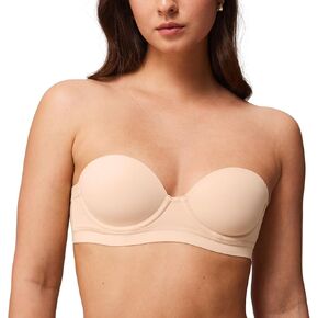 Strapless Bras for Women Small Breasted Balconette Demi Underwire Lightly Lined Seamless Bra 32AA-38A