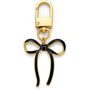 Black Bow Keychains For Women Cute Bow Keyrings Charms Handbag Car Key Chain Accessories