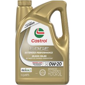 Castrol EDGE Extended Performance 0W-20 Advanced Full Synthetic Motor Oil 5 Quart