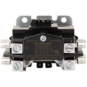40A 2-Pole NO 120 VAC موصل مغناطيسي للأغراض المحددة - HVAC، الإضاءة والتبريد، ملف 110/120 فولت، حمل المحرك 40 أمبير، مكيف الهواء ومضخة الحرارة