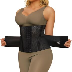 Womens Waist Trainer Corset Trimmer Tummy Control Body Shaper Breathable Slimming Workout Belt Shapewear