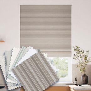 Select Blinds Roman Shades for Windows Classic | Toolless No-Drill Installation | Light Filtering Liner | Sample Kit
