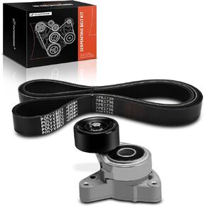 A-Premium Engine Serpentine Belt Drive Kit Compatible with Honda CR-V CRV 2002 2003 2004 2005 2006-2.4L