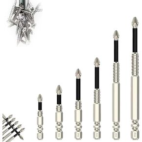 High Magnetic Screwdriver Drill Bit Set, Strong Magnetic Durability Screwdriver Drill Bit Set, Universal Anti-Slip Magnetic Electric Screwdriver Set