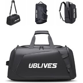 Gym Duffel Bag for Men Women with Shoe Compartment, Waterproof Sports Crossbody Bag Backpack with Dry and Wet Seperation for Travel Sports Yoga Fitness Workout