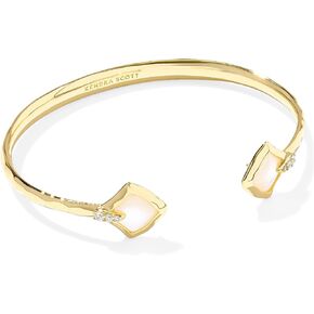 Kendra Scott Joelle Cuff Bracelet, 14K Gold-Plated Brass, Fashion Jewelry for Women, Ivory Mother Of Pearl
