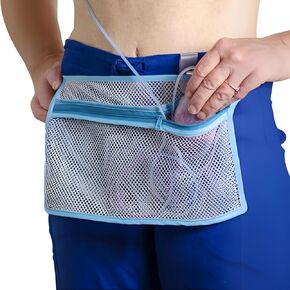 Kili Drain Carrier - One-Pack - JP Drain Holder Mesh Pouch Surgical Drain Holder Mastectomy Recovery Supplies, Surgery Recovery Items, Hysterectomy Recovery, Breast Augmentation Post Op Essentials