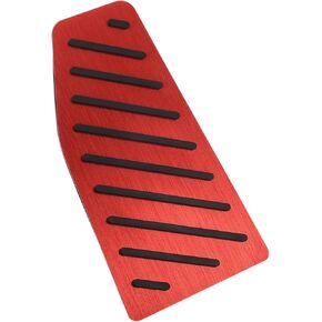 1 Pcs Automatic/Manual Footrest Pedals Cover Footrest Pedal Pads Foot Rest Dead Pedal Pad Cover for Toyota RAV4 2019-2024 Aluminum Alloy Red
