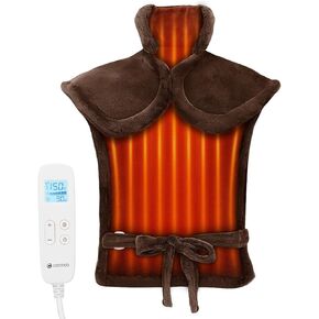 CooCoCo Heating Pad for Back Pain Relief, Fathers Day & Birthday Gifts for Dad Mom Women Men, FSA HSA Eligible, Electric Heat Pad for Neck Shoulders, Auto Off, Moist Heating, 24"x33", 10ft Cord, Gray