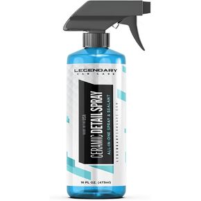 Legendary Ceramic Detail Spray 16oz - Quick Detailer Spray for High Gloss Shine & Hydrophobic Protection - Ceramic Coating for Cars on Paint, Glass, Trim & Wheels