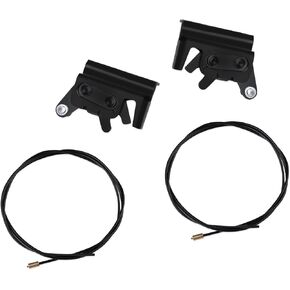 2pcs Rear Door Rotary Latches and 2pcs Rotary Latch Cables(36" Long) Compatible with LEER 100XL, XR, XQ, 180XL- Driver Side and Passenger Side (Truck Cap Rotary Latch+Rotary Latch Cables)
