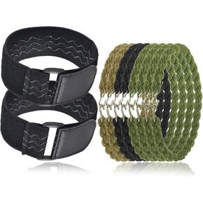 10PCS Boot Blousers Military, 2PC-Upgraded Boot Blousing Straps Nylon Widen & Strenthen Hook & Loop; 8PC-Boot Bands Elastic Straps for Cowboy Boots, Military Army Gardening Biking Ankle Strap