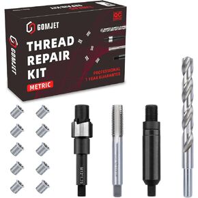 M10X1.0 Metric Thread Repair Kit, with M10X1.0X12.7MM Stainless Steel Insert Qty 10