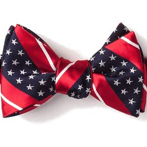 Mens American Flag Freedom Stars & Stripes Self Tie Butterfly Bow Tie