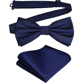 القوس القابل للتعديل والرجال المربع جيب Bowtiepre-loy ربطة عنق الحفلات