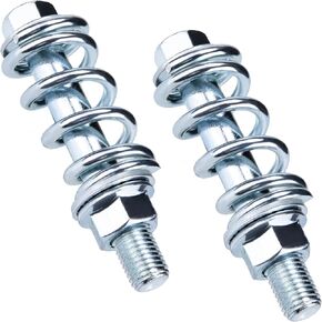 2 PCS Exhaust Manifold Bolts, M10x1.25 Exhaust Flange Repair Kit, Exhaust Flange Bolts with Springs for Exhaust Gasket, Carbon Steel Exhaust Bolts and Nuts Kit, Car Accessories for Most Cars