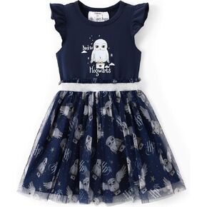 HARRY POTTER Dress Girls Clothes Gryffindor Hedwig Owl Print Short Sleeves Sun Dress Summer Casual for Teen Girls Size 5-12Y