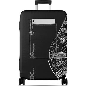 Slohif Luggage Cover for Suitcase Tsa Approved Protector - Luggage Sleeve Large Suit Case Cover Travel Stretch Baggage Case Protective Washable Fit 22-32 Inch Spaceship S