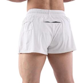 شورتات شبكية شبكية 2 في 1 تمرين شورت كرة السلة على الجري مع جيوب الظهر