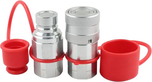 3/4 '' NPT انزلاقية التوجيه Bobcat وجه مسطح هيدروليكي توصيل سريع قارنات قطع هيدروليكي مع أغطية غبار in Kuwait