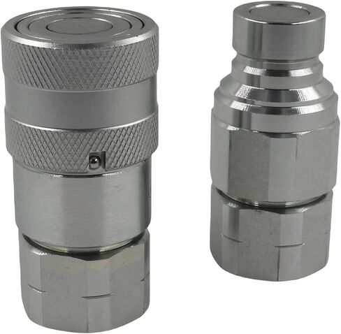 3/4 '' NPT انزلاقية التوجيه Bobcat وجه مسطح هيدروليكي توصيل سريع قارنات قطع هيدروليكي مع أغطية غبار in Kuwait