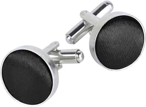 Classic Round Cufflinks for Men, Multi Colors, Silky Tuxedo Shirt Cuff Links for Wedding, Business, Prom in Kuwait