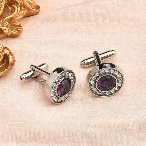Crystal Cufflinks Tuxedo Shirt Studs for Men Rhinestone Cuff Links Tuxedo Formal Dress Shirt Accessories for Men Wedding Business Party Rhinestone Cufflinks Set in Saudi Arabia
