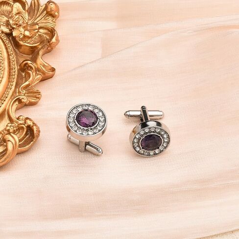 Crystal Cufflinks Tuxedo Shirt Studs for Men Rhinestone Cuff Links Tuxedo Formal Dress Shirt Accessories for Men Wedding Business Party Rhinestone Cufflinks Set in Saudi Arabia