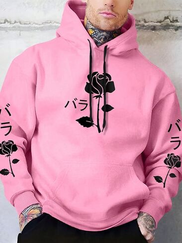 Soly Hux Men Men Graphic Hoodies Dringshring sweatshirt remeve long spulver tops in Saudi Arabia