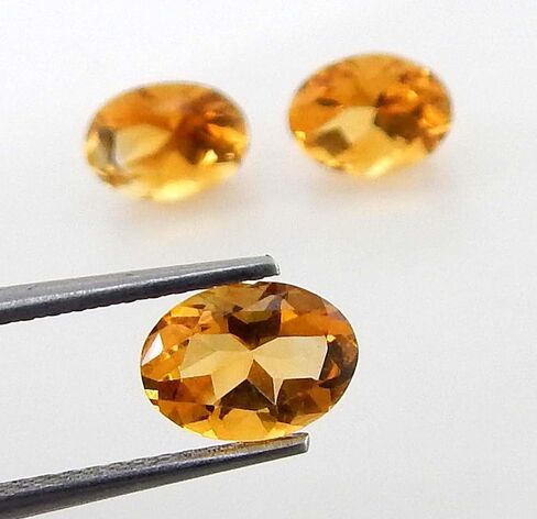 Natural Amethyst Blue Topaz Citrine Garnet Peridot 5x7mm oval faceted brilliant cut AAA quality loose calibrated gemstones for jewelry making Mix Color Box Pack of 3 stone in Kuwait