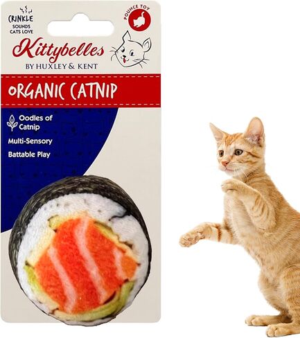 Huxley & Kent Cat Toy | Strawberry Donut | Strong Catnip Filled Cat Toy | Soft Plush Kitty Toy with Catnip and Crinkle | Kittybelles in Kuwait