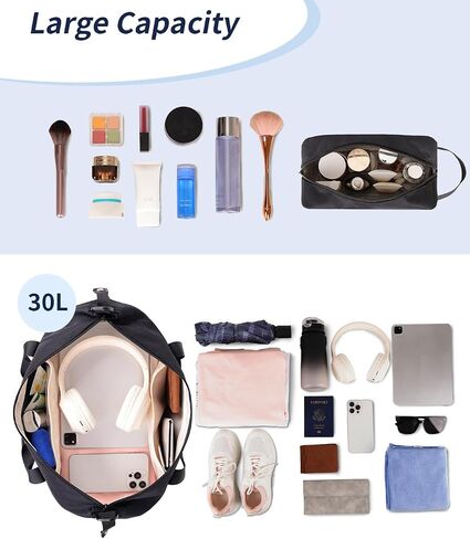 Wandering Nature For Spirit Airlines Personal Item Bag 18x14x8 Travel Duffel Bag Underseat Carry on Luggage with Shoe Compartment Wet Pocke Toiletry Pouch for Women Men Patent Pending in Kuwait