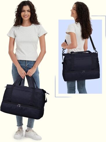Wandering Nature For Spirit Airlines Personal Item Bag 18x14x8 Travel Duffel Bag Underseat Carry on Luggage with Shoe Compartment Wet Pocke Toiletry Pouch for Women Men Patent Pending in Kuwait