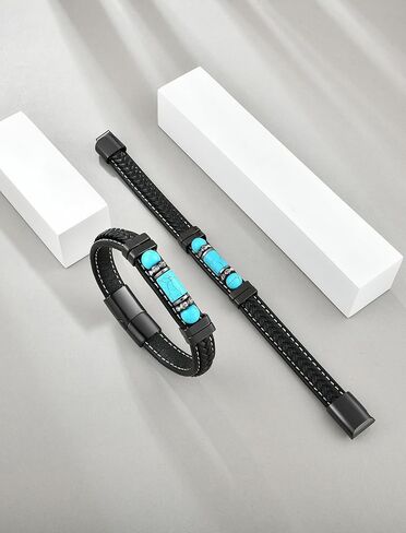 Turquoise Bracelet for Men Leather Men Bracelet in Kuwait
