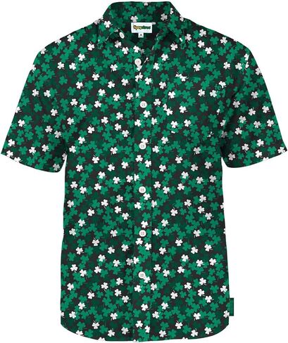 Tipsy Elves Button Down Shirts for Men - Valentine’s Day, Mardi Gras and St Patrick’s Day Men’s Button Ups in Saudi Arabia