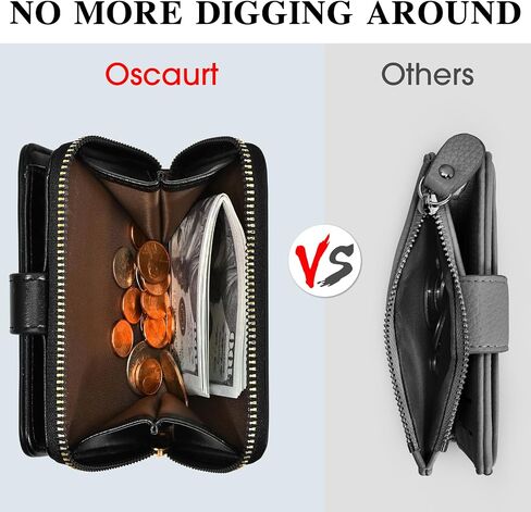 oscaurt Wallet Women Small RFID Blocking Bifold Credit Card Wallets with ID Window and Tassel Zipper Coin Pocket Ladies Wallet in Kuwait