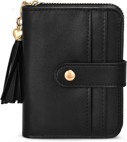 oscaurt Wallet Women Small RFID Blocking Bifold Credit Card Wallets with ID Window and Tassel Zipper Coin Pocket Ladies Wallet in Kuwait