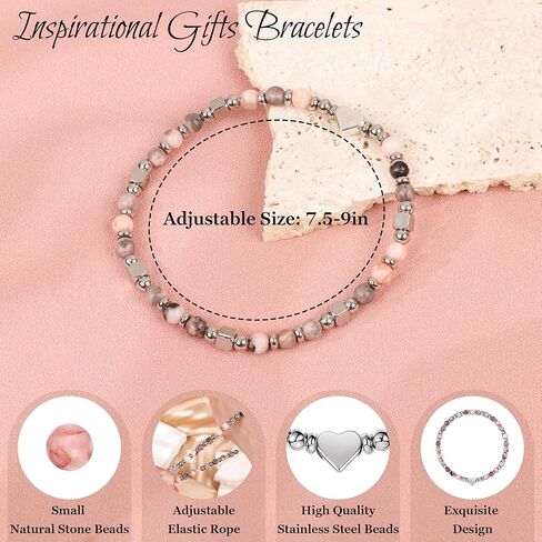 Tiny Natural Stone Beaded Bracelets for Women Sometimes You Forget You're Awesome Inspirational Gifts Bracelets Mothers Day Graduation Christmas Birthday Gifts for Mom Friend Sister in Saudi Arabia