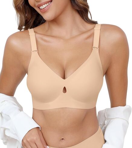 DeAngelmon Bras for Women No Underwire Seamless Bras - اللاسلكي دفع تغطية كاملة in Saudi Arabia