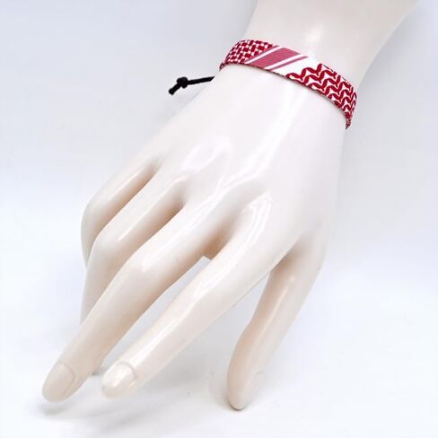 DATOA Keffiyeh Bracelet Handmade Adjustable Woven Fabric Bracelets Ethnic Style Wrist Wrap Bracelet Protection and Lucky String Bracelet in Kuwait